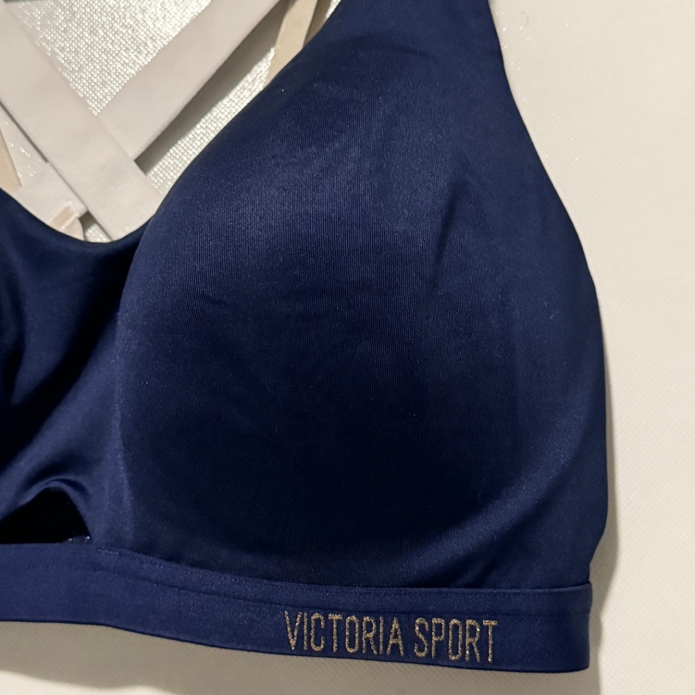 Victoria's Secret Sparkle Stars Sports Bra Navy Blue Size 36DD - Picture 2 of 6